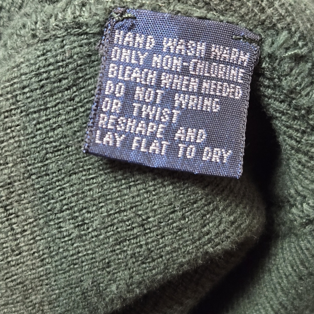 Polo Golf Ralph Lauren Sweater Vest Men's Large Cotton Green - Picture 7 of 7